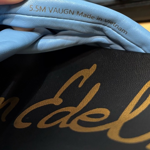 Sam Edelman Vaugn True Blue/Seville Nappa Leather slide Sandals sz 5.5 like new! - Picture 5 of 8